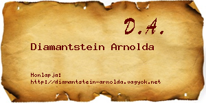 Diamantstein Arnolda névjegykártya